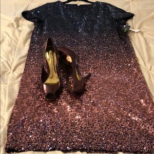 Ombré Sequined Dress